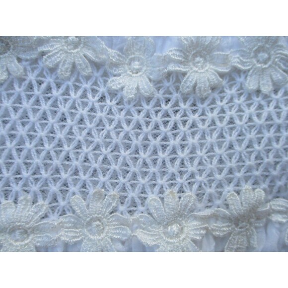 Anthropologie Leifnotes Eyelet Boho Maxi Dress Women's Size 2 White Cotton - Picture 9 of 13